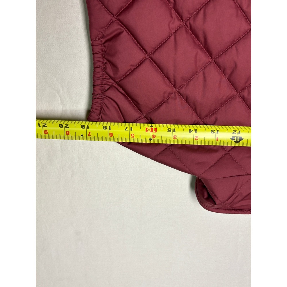 Brooks‎ Brothers Mens XL Quilted Vest Burgundy Thermore Plaid Lined Full Zip - Picture 7 of 7